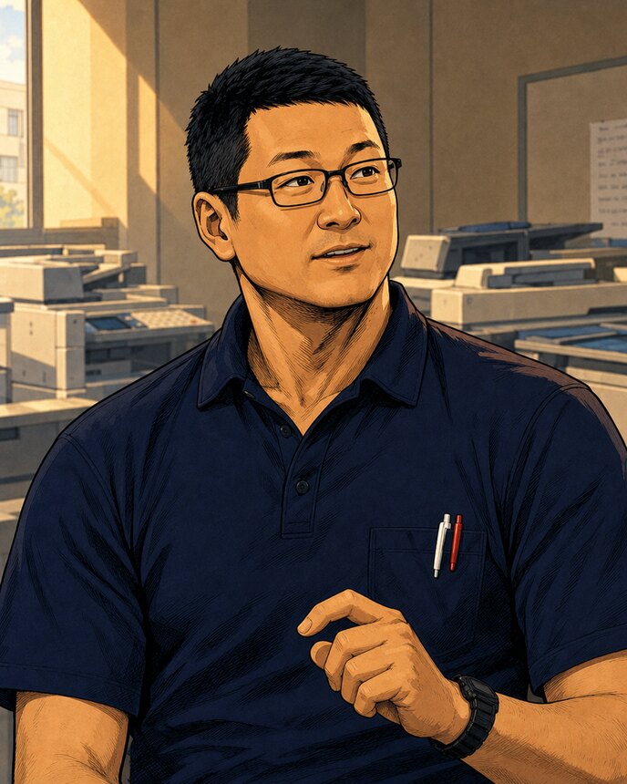 中野正悟の似顔絵